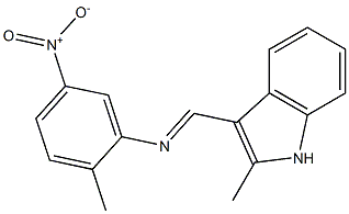  N-[(E)-(2-methyl-1H-indol-3-yl)methylidene]-N-(2-methyl-5-nitrophenyl)amine