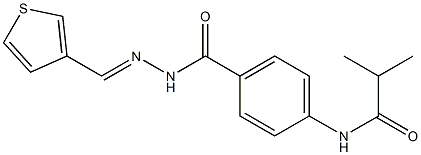 2-methyl-N-[4-({2-[(E)-3-thienylmethylidene]hydrazino}carbonyl)phenyl]propanamide