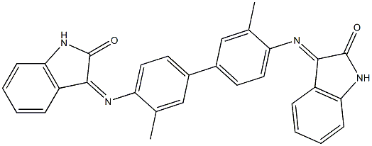 3-({3,3'-dimethyl-4'-[(2-oxo-1,2-dihydro-3H-indol-3-ylidene)amino][1,1'-biphenyl]-4-yl}imino)-1,3-dihydro-2H-indol-2-one Structure