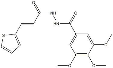 3,4,5-trimethoxy-N'-[(E)-3-(2-thienyl)-2-propenoyl]benzohydrazide