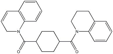 3,4-dihydro-1(2H)-quinolinyl{4-[3,4-dihydro-1(2H)-quinolinylcarbonyl]cyclohexyl}methanone Struktur