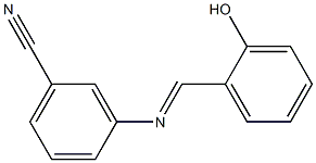 3-{[(E)-(2-hydroxyphenyl)methylidene]amino}benzonitrile Structure