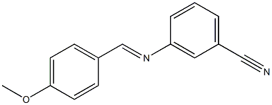 3-{[(E)-(4-methoxyphenyl)methylidene]amino}benzonitrile Structure