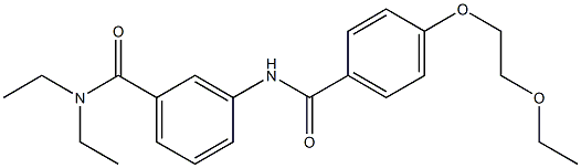 3-{[4-(2-ethoxyethoxy)benzoyl]amino}-N,N-diethylbenzamide 化学構造式