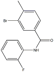 3-bromo-N-(2-fluorophenyl)-4-methylbenzamide Struktur