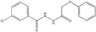 3-chloro-N'-(2-phenoxyacetyl)benzohydrazide Struktur