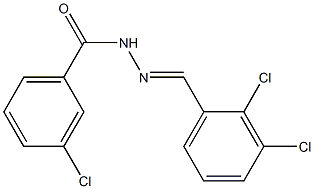 3-chloro-N'-[(E)-(2,3-dichlorophenyl)methylidene]benzohydrazide,,结构式