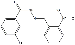 3-chloro-N'-[(E)-(2-nitrophenyl)methylidene]benzohydrazide Structure