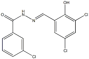 3-chloro-N'-[(E)-(3,5-dichloro-2-hydroxyphenyl)methylidene]benzohydrazide Structure