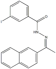 3-iodo-N'-[(Z)-1-(2-naphthyl)ethylidene]benzohydrazide Struktur