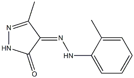 3-methyl-1H-pyrazole-4,5-dione 4-[N-(2-methylphenyl)hydrazone] Struktur