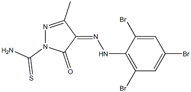 3-methyl-5-oxo-4-[(Z)-2-(2,4,6-tribromophenyl)hydrazono]-1H-pyrazole-1(5H)-carbothioamide