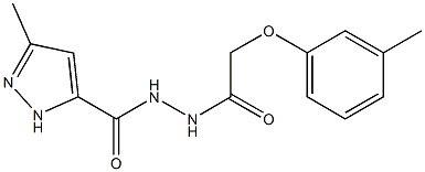 3-methyl-N'-[2-(3-methylphenoxy)acetyl]-1H-pyrazole-5-carbohydrazide