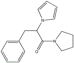 3-phenyl-1-(1-pyrrolidinyl)-2-(1H-pyrrol-1-yl)-1-propanone Struktur