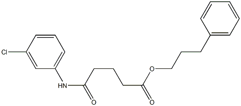 3-phenylpropyl 5-(3-chloroanilino)-5-oxopentanoate Structure