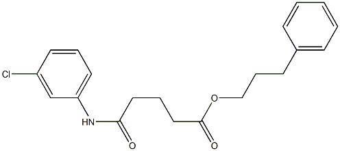 3-phenylpropyl 5-(3-chloroanilino)-5-oxopentanoate 结构式