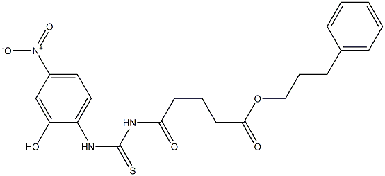  3-phenylpropyl 5-{[(2-hydroxy-4-nitroanilino)carbothioyl]amino}-5-oxopentanoate