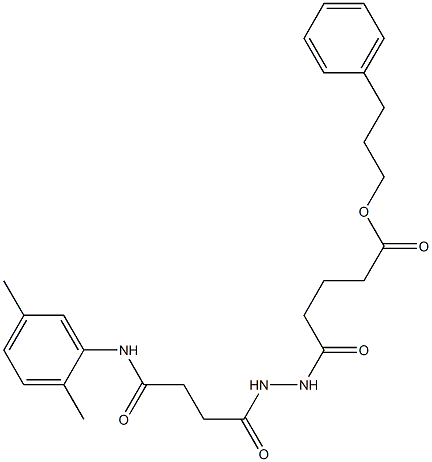 3-phenylpropyl 5-{2-[4-(2,5-dimethylanilino)-4-oxobutanoyl]hydrazino}-5-oxopentanoate