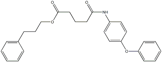 3-phenylpropyl 5-oxo-5-(4-phenoxyanilino)pentanoate Struktur