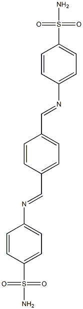 4-({(E)-[4-({[4-(aminosulfonyl)phenyl]imino}methyl)phenyl]methylidene}amino)benzenesulfonamide Structure