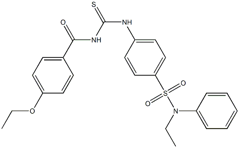 4-({[(4-ethoxybenzoyl)amino]carbothioyl}amino)-N-ethyl-N-phenylbenzenesulfonamide Structure