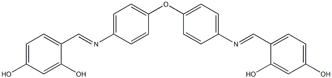 4-({[4-(4-{[(E)-(2,4-dihydroxyphenyl)methylidene]amino}phenoxy)phenyl]imino}methyl)-1,3-benzenediol|