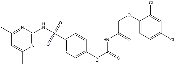  4-[({[2-(2,4-dichlorophenoxy)acetyl]amino}carbothioyl)amino]-N-(4,6-dimethyl-2-pyrimidinyl)benzenesulfonamide