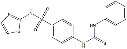 4-[(anilinocarbothioyl)amino]-N-(1,3-thiazol-2-yl)benzenesulfonamide Structure