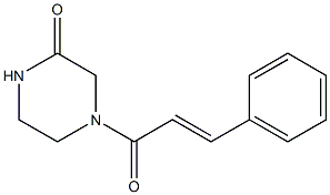 4-[(E)-3-phenyl-2-propenoyl]-2-piperazinone,,结构式
