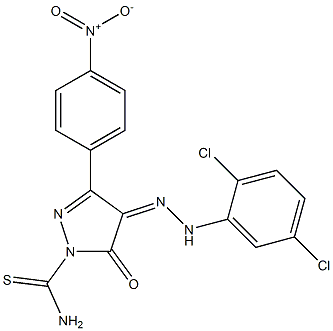 4-[(Z)-2-(2,5-dichlorophenyl)hydrazono]-3-(4-nitrophenyl)-5-oxo-1H-pyrazole-1(5H)-carbothioamide