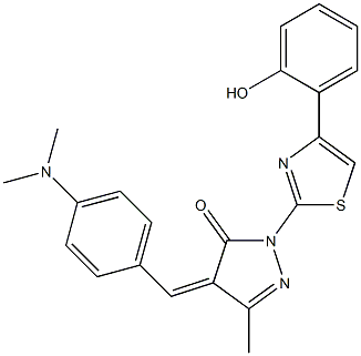 4-{(Z)-[4-(dimethylamino)phenyl]methylidene}-1-[4-(2-hydroxyphenyl)-1,3-thiazol-2-yl]-3-methyl-1H-pyrazol-5-one|