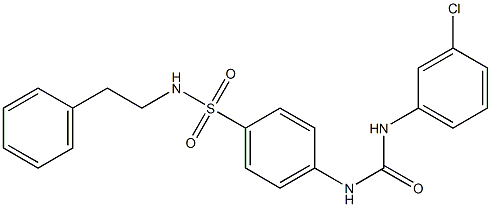 4-{[(3-chloroanilino)carbonyl]amino}-N-phenethylbenzenesulfonamide Structure