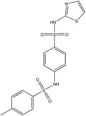 4-{[(4-methylphenyl)sulfonyl]amino}-N-(1,3-thiazol-2-yl)benzenesulfonamide 结构式