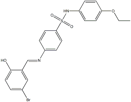 4-{[(E)-(5-bromo-2-hydroxyphenyl)methylidene]amino}-N-(4-ethoxyphenyl)benzenesulfonamide Structure