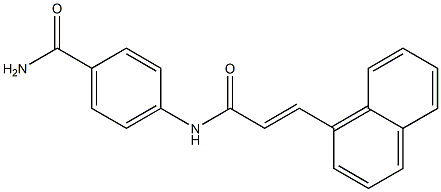 4-{[(E)-3-(1-naphthyl)-2-propenoyl]amino}benzamide,,结构式