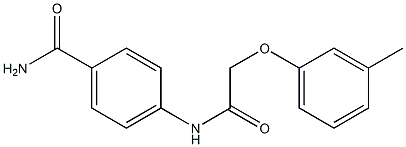 4-{[2-(3-methylphenoxy)acetyl]amino}benzamide