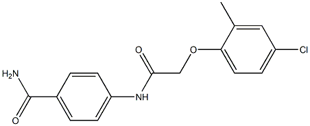 4-{[2-(4-chloro-2-methylphenoxy)acetyl]amino}benzamide Struktur