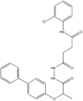 4-{2-[2-([1,1'-biphenyl]-4-yloxy)propanoyl]hydrazino}-N-(2-chlorophenyl)-4-oxobutanamide Structure