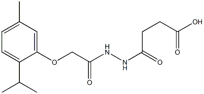 4-{2-[2-(2-isopropyl-5-methylphenoxy)acetyl]hydrazino}-4-oxobutanoic acid Structure