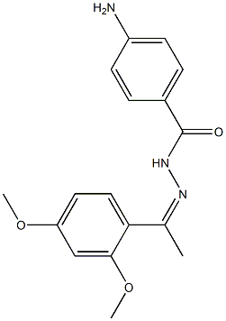 4-amino-N'-[(Z)-1-(2,4-dimethoxyphenyl)ethylidene]benzohydrazide Structure