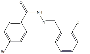 4-bromo-N'-[(E)-(2-methoxyphenyl)methylidene]benzohydrazide,,结构式
