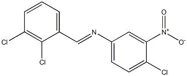 N-(4-chloro-3-nitrophenyl)-N-[(E)-(2,3-dichlorophenyl)methylidene]amine,,结构式