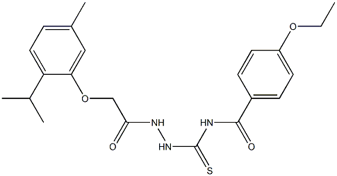 4-ethoxy-N-({2-[2-(2-isopropyl-5-methylphenoxy)acetyl]hydrazino}carbothioyl)benzamide