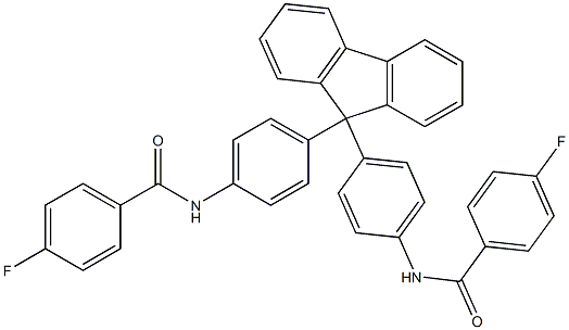 4-fluoro-N-[4-(9-{4-[(4-fluorobenzoyl)amino]phenyl}-9H-fluoren-9-yl)phenyl]benzamide,,结构式