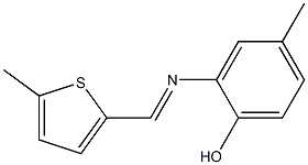  4-methyl-2-{[(E)-(5-methyl-2-thienyl)methylidene]amino}phenol