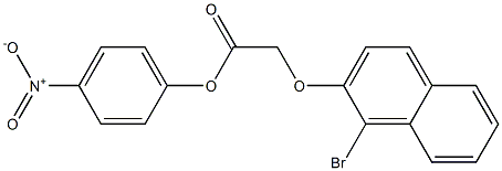 4-nitrophenyl 2-[(1-bromo-2-naphthyl)oxy]acetate 化学構造式