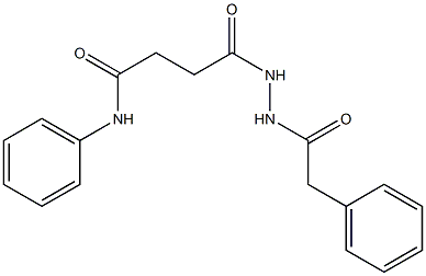 4-oxo-N-phenyl-4-[2-(2-phenylacetyl)hydrazino]butanamide 化学構造式