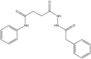 4-oxo-N-phenyl-4-[2-(2-phenylacetyl)hydrazino]butanamide,,结构式