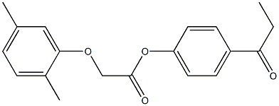 4-propionylphenyl 2-(2,5-dimethylphenoxy)acetate 结构式