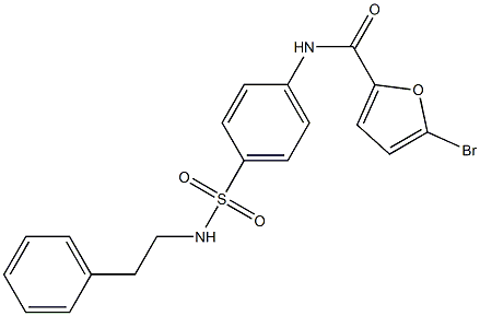 5-bromo-N-{4-[(phenethylamino)sulfonyl]phenyl}-2-furamide Structure